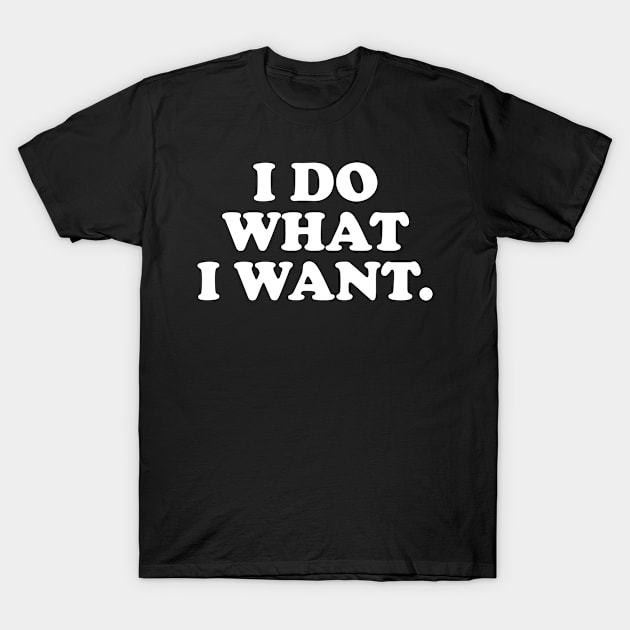 I Do What I Want T-Shirt by amitsurti